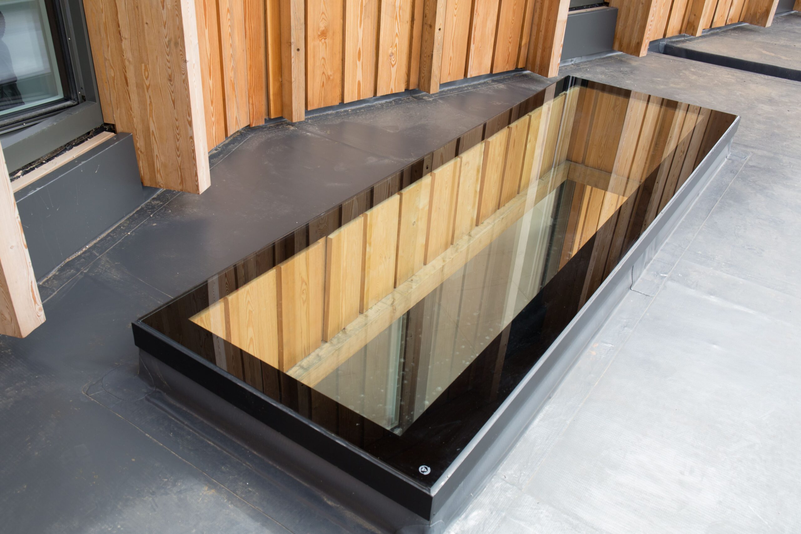 quality walk on floor glass installed in a property
